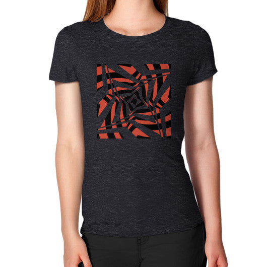 Twisted Star Women's T-Shirt Tri-Blend Black Rachel Jensen Designs