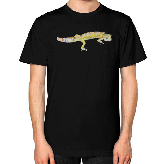 Unisex Albino Fancy Leopard Gecko T-Shirt Black Rachel Jensen Designs