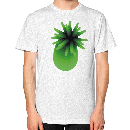 Unisex Green Anemone T-Shirt Ash grey Rachel Jensen Designs