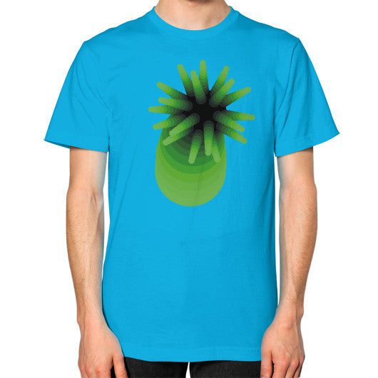 Unisex Green Anemone T-Shirt Teal Rachel Jensen Designs