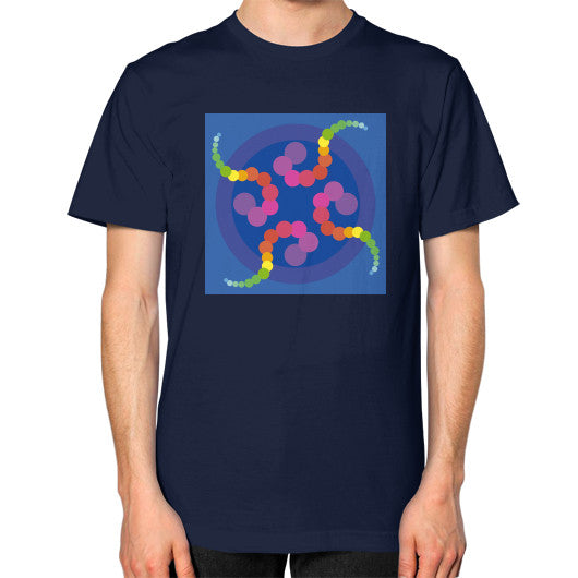 Unisex Mesmerizing Rainbow Jellyfish T-Shirt Navy Rachel Jensen Designs