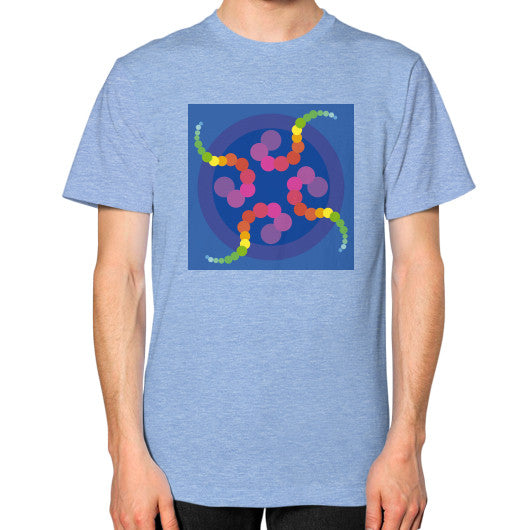 Unisex Mesmerizing Rainbow Jellyfish T-Shirt Tri-Blend Blue Rachel Jensen Designs