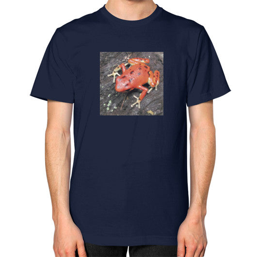 Unisex Red Bastimentos Pumilio Dart Frog T-Shirt Navy Rachel Jensen Designs