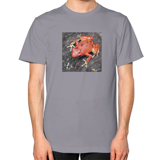 Unisex Red Bastimentos Pumilio Dart Frog T-Shirt Slate Rachel Jensen Designs