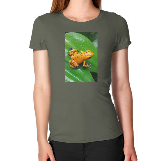 Women's Bastimentos Pumilio Dart Frog with Clutch T-Shirt Lieutenant Rachel Jensen Designs