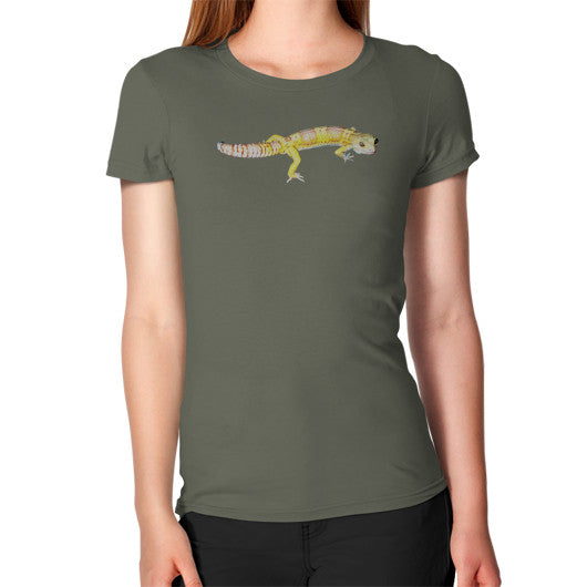 Women's Fancy Albino Leopard Gecko T-Shirt Lieutenant Rachel Jensen Designs