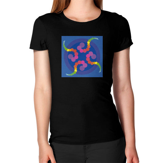 Women's Mezmerizing Rainbow Jellyfish T-Shirt Black Rachel Jensen Designs
