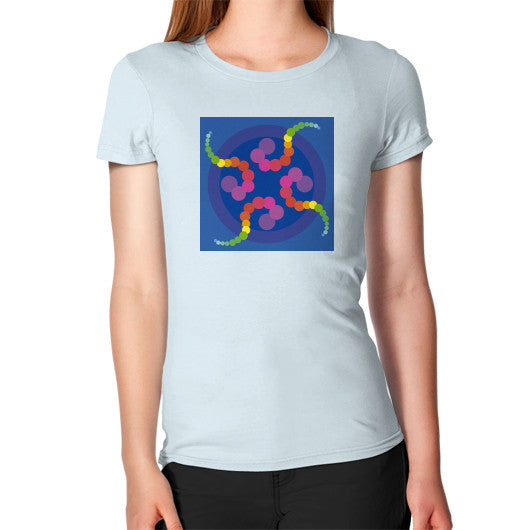 Women's Mezmerizing Rainbow Jellyfish T-Shirt Light blue Rachel Jensen Designs