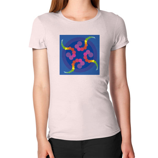 Women's Mezmerizing Rainbow Jellyfish T-Shirt Light pink Rachel Jensen Designs