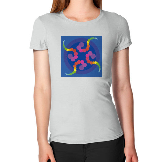 Women's Mezmerizing Rainbow Jellyfish T-Shirt Silver Rachel Jensen Designs