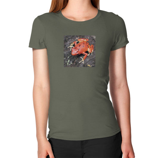 Women's Red Bastimentos Pumilio Dart Frog T-Shirt Lieutenant Rachel Jensen Designs
